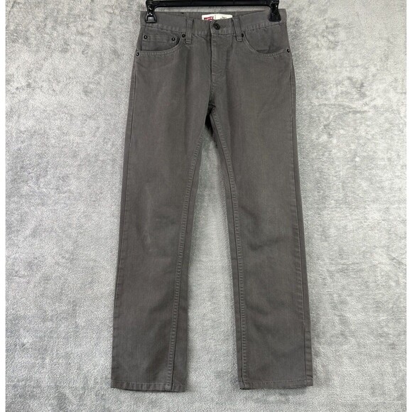 Levis 511 Slim Gray Jeans 16 Reg‎ 28 X 28 Young Men Big Boy School Classic - Picture 1 of 12